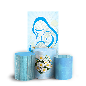 Capas Faixa Lateral e Trio Cilindro Sublimado Vest Facil - Dia Das Mães