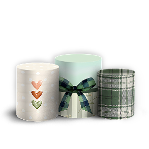 Capas Trio Cilindro Sublimado Vest Facil - Ursinhos