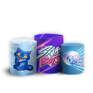 Capas Trio Cilindro Sublimado Vest Facil - Saja Boys