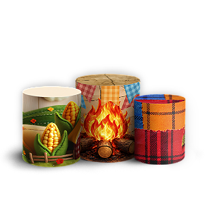 Capas Trio Cilindro Sublimado Vest Facil - Festa Junina