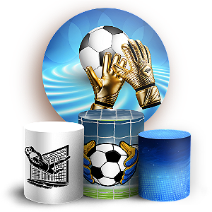 Capas Painel Redondo e Trio Cilindro Sublimado - Futebol Goleiro