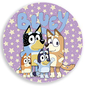 Capa Painel Redondo Sublimado - Bluey