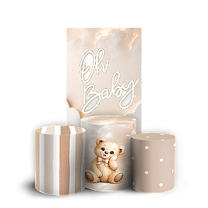 Capas Faixa Lateral e Trio Cilindro Sublimado Vest Facil - Ursinho Oh Baby