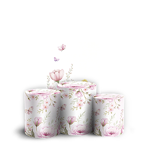 Capas Faixa Lateral e Trio Cilindro Sublimado Vest Facil - Jardim Rosa