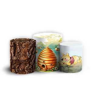 Capas Trio Cilindro Sublimado Vest Facil - Ursinho Pooh