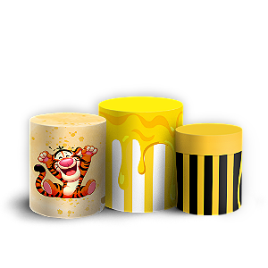 Capas Trio Cilindro Sublimado Vest Facil - Ursinho Pooh