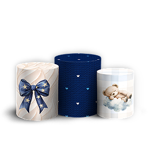 Capas Trio Cilindro Sublimado Vest Facil - Ursinho