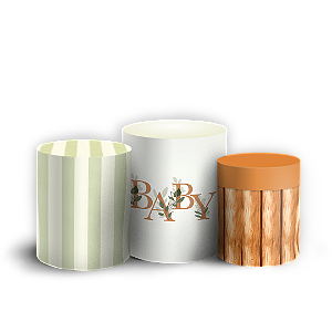 Capas Trio Cilindro Sublimado Vest Facil - Ursinho