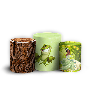 Capas Trio Cilindro Sublimado Vest Facil - Princesa Tiana