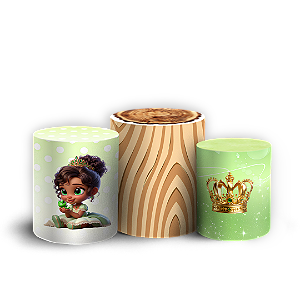 Capas Trio Cilindro Sublimado Vest Facil - Princesa Tiana