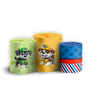 Capas Trio Cilindro Sublimado Vest Facil - Patrulha Canina