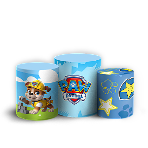 Capas Trio Cilindro Sublimado Vest Facil - Patrulha Canina