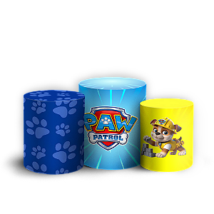 Capas Trio Cilindro Sublimado Vest Facil - Patrulha Canina