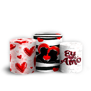 Capas Trio Cilindro Sublimado Vest Facil - Namorados