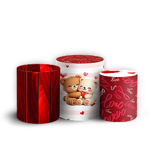 Capas Trio Cilindro Sublimado Vest Facil - Namorados