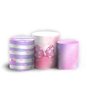 Capas Trio Cilindro Sublimado Vest Facil - Minnie Margarida