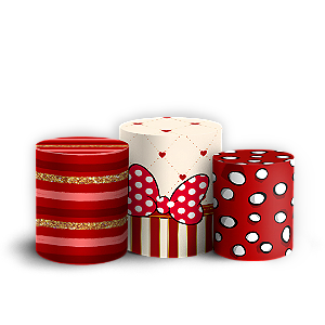 Capas Trio Cilindro Sublimado Vest Facil - Minnie