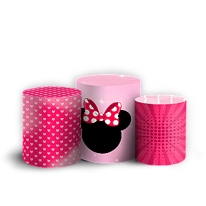 Capas Trio Cilindro Sublimado Vest Facil - Minnie