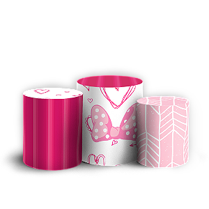 Capas Trio Cilindro Sublimado Vest Facil - Minnie