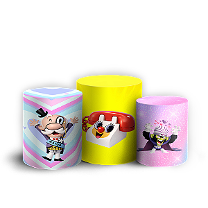 Capas Trio Cilindro Sublimado Vest Facil - Meninas Super Poderosas