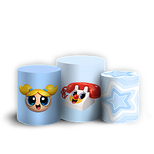 Capas Trio Cilindro Sublimado Vest Facil - Meninas Super Poderosas
