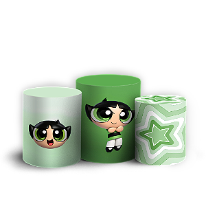 Capas Trio Cilindro Sublimado Vest Facil - Meninas Super Poderosas