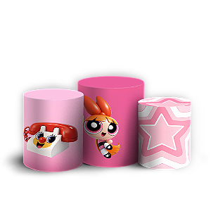 Capas Trio Cilindro Sublimado Vest Facil - Meninas Super Poderosas