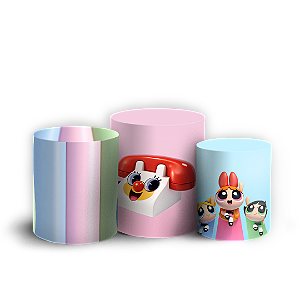 Capas Trio Cilindro Sublimado Vest Facil - Meninas Super Poderosas