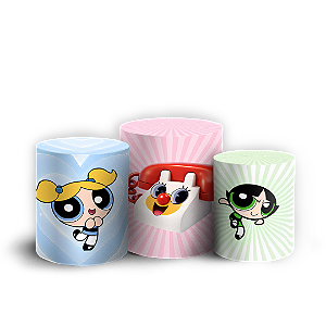 Capas Trio Cilindro Sublimado Vest Facil - Meninas Super Poderosas