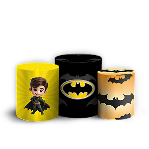 Capas Trio Cilindro Sublimado Vest Facil - Herois Batman