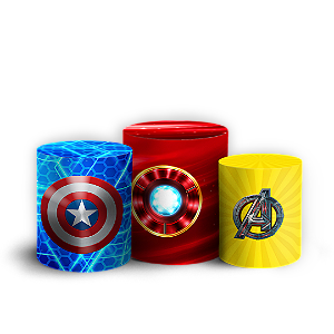 Capas Trio Cilindro Sublimado Vest Facil - Herois