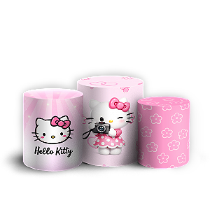 Capas Trio Cilindro Sublimado Vest Facil - Hello Kitty