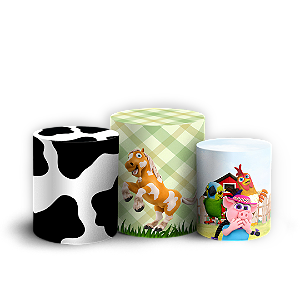 Capas Trio Cilindro Sublimado Vest Facil - Fazendinha do Zenom