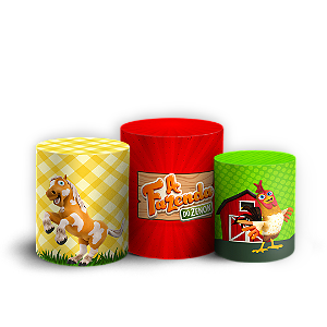 Capas Trio Cilindro Sublimado Vest Facil - Fazendinha do Zenom