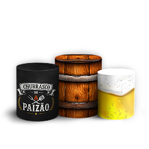 Capas Trio Cilindro Sublimado Vest Facil - Dia dos Pais