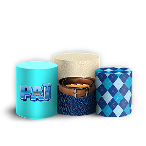 Capas Trio Cilindro Sublimado Vest Facil - Dia dos Pais