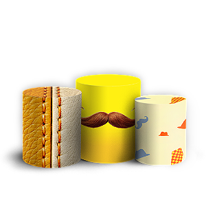 Capas Trio Cilindro Sublimado Vest Facil - Dia dos Pais