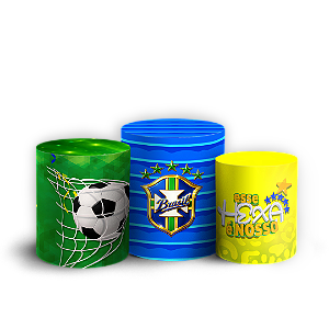 Capas Trio Cilindro Sublimado Vest Facil - CBF Copa do Mundo Brasil