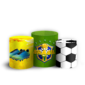 Capas Trio Cilindro Sublimado Vest Facil - CBF Copa do Mundo Brasil