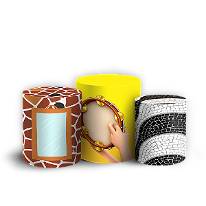 Capas Trio Cilindro Sublimado Vest Facil - Brasilidade