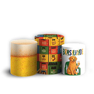 Capas Trio Cilindro Sublimado Vest Facil - Brasilidade