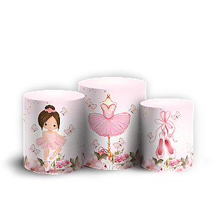 Capas Trio Cilindro Sublimado Vest Facil - Bailarina