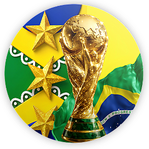 Capa Painel Redondo Sublimado - CBF Copa do Mundo Brasil