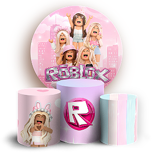 Capas Painel Redondo e Trio Cilindro Sublimado - Roblox