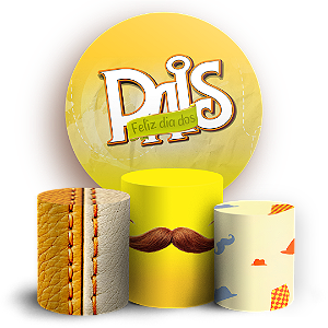Capas Painel Redondo e Trio Cilindro Sublimado - Dia dos Pais