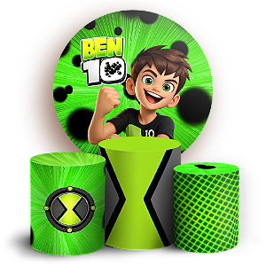 Capas Painel Redondo e Trio Cilindro Sublimado - Ben 10