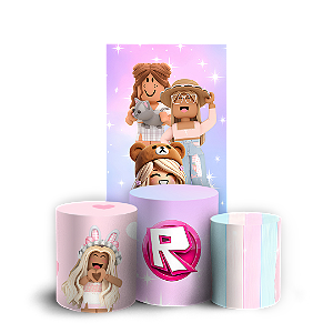 Capas Faixa Lateral e Trio Cilindro Sublimado Vest Facil - Roblox