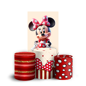 Capas Faixa Lateral e Trio Cilindro Sublimado Vest Facil - Minnie