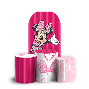 Capas Faixa Lateral e Trio Cilindro Sublimado Vest Facil - Minnie