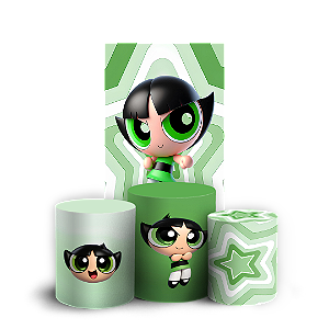 Capas Faixa Lateral e Trio Cilindro Sublimado Vest Facil - Meninas Super Poderosas